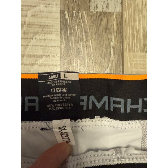 Champro Adult L Compression Sliding Shorts With Cup Pocket White/Gray Polyester/ - Picture 2 of 4
